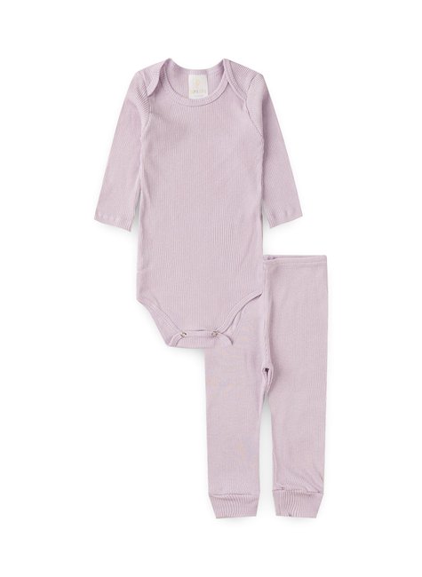 conjunto bebe canelado duma kids lilas