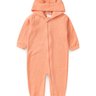 macacao bebe plush capuz orelhinha duma kids laranja