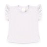 blusa infantil menina babado branco