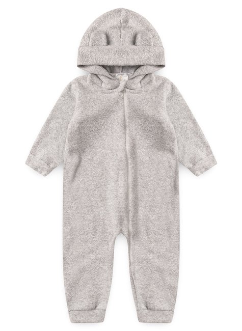 macacao bebe plush capuz orelhinha duma kids mescla