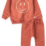 conjunto infantil inverno moletom peluciado calca saruel sorriso duma kids coral 2