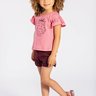 conjunto infantil verao frufru morango sweet duma kids rosa envelhecido 5