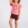 conjunto infantil verao frufru morango sweet duma kids rosa envelhecido 4