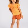conjunto infantil verao frufru flor bem me quer duma kids laranja claro 4