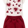 conjunto infantil verao cereja love duma kids off white