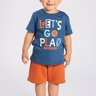 conjunto infantil verao camiseta let s go duma kids azul entardecer 4