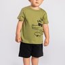 conjunto infantil verao camiseta jacare skate duma kids verde musgo 4