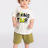 conjunto infantil verao camiseta funny monster duma kids off white 4