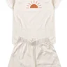 conjunto infantil verao basico sol duma kids off white