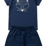 conjunto infantil verao basico raposa duma kids azul marinho