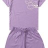 conjunto infantil verao basico girafa duma kids lilas