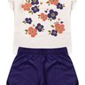 conjunto infantil verao basica floral color duma kids off white