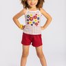 conjunto infantil verao alcinha xadrez flowers duma kids off white 4