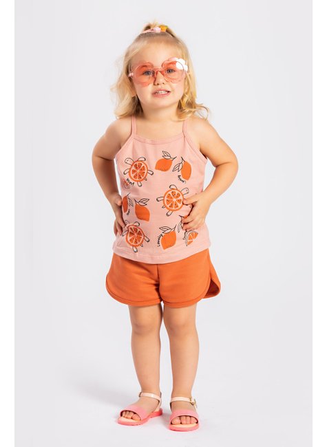 conjunto infantil verao alcinha tartaruga tropical duma kids salmao 4