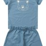 conjunto infantil verao basico urso duma kids azul envelhecido 3