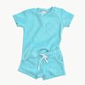 conjunto infantil atoalhado unissex kids azul piscina