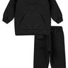conjunto infantil inverno peluciado bolso canguru duma kids preto