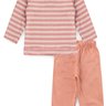 conjunto infantil inverno moletinho listrado duma kids rosa