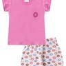 Conjunto Infantil Vero FruFru Donuts Duma Kids Rosa