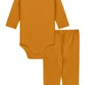 conjunto bebe canelado duma kids mostarda mockup