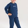 conjunto infantil inverno moletom peluciado estampado playday duma kids azul marinho