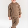 conjunto infantil inverno moletom peluciado calca saruel estampado hello duma kids chocolate 2