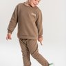 conjunto infantil inverno moletom peluciado calca saruel estampado hello duma kids chocolate 3