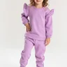 conjunto infantil inverno peluciado babado duma kids lilas