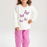 conjunto infantil inverno moletom peluciado estampado borboletas duma kids 2