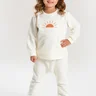 conjunto infantil inverno moletinho calca saruel estampado duma kids off white