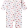Macaco Beb Inverno Suedine Estampado Borboleta Duma Kids Branco