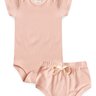 conjunto bebe body e tapa fralda canelado duma kids pessego