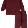 conjunto infantil inverno capuz moletom peluciado duma kids vinho
