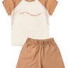 conjunto infantil verao raglan frase duma kids camelo 3