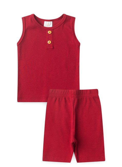 conjunto infantil verao regata peitilho e shorts canelado duma kids rubi 3