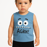 Conjunto Infantil Verao Regata Monster Agrh Duma Kids Azul Entardecer