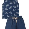 conjunto infantil verao regata tracos dino duma kids azul marinho 3