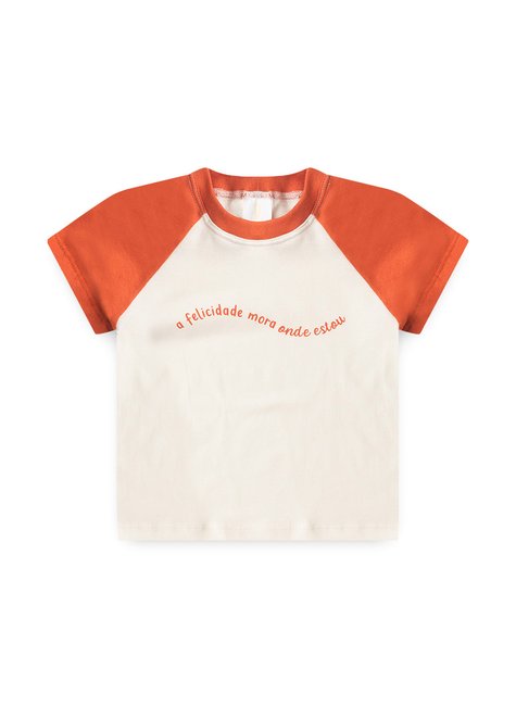 Conjunto Infantil Verao Raglan Frase Duma Kids Terracota 2